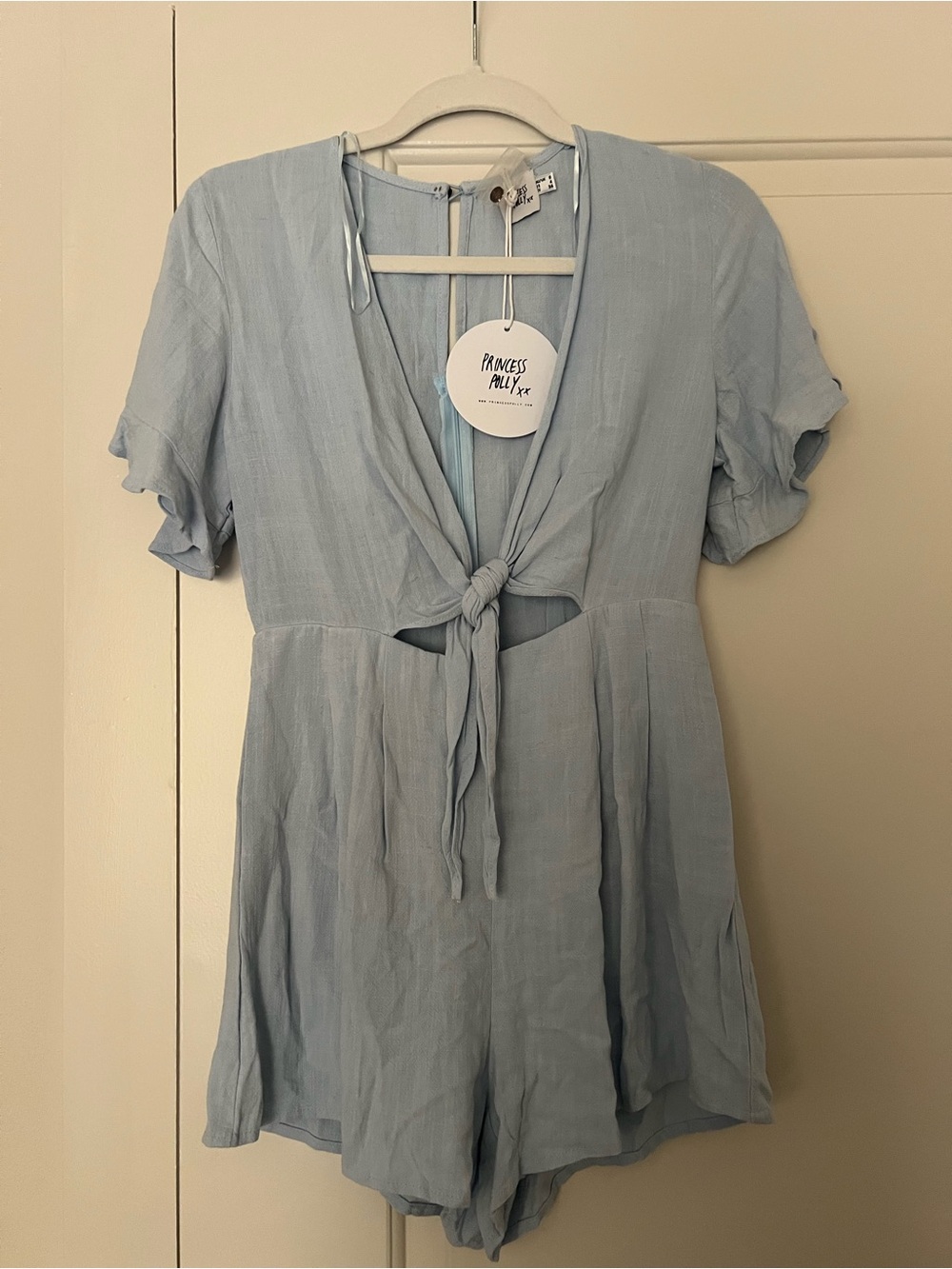 Princess Polly Pale Blue V-Neck Midi Dress